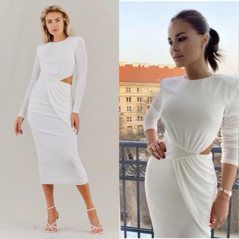 Misha ivory vina cut out slinky dress FINAL PRICE NO OFFER CONSIDERED